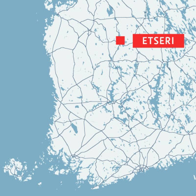 Karta som visar var Etseri är beläget.