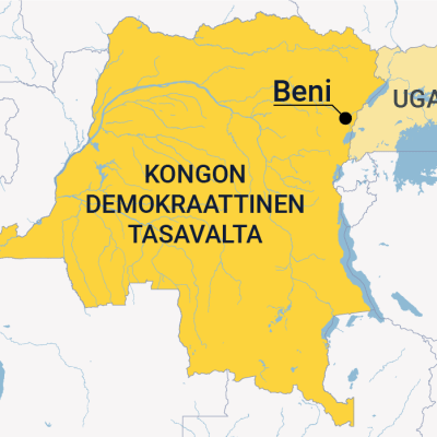 Kongon Demkoraattinen tasavalta -kartta