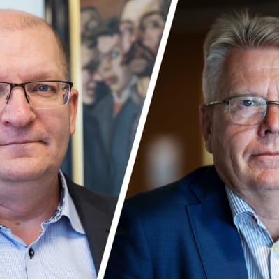 Teollisuusliiton puheenjohtaja Riku Aalto ja Elinkeinoelämän keskusliiton toimitusjohtaja Jyri Häkämies