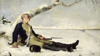 Schjerfbecks målning, Sårad soldat från år 1880.