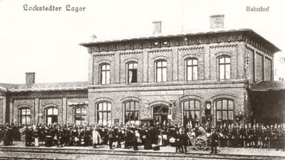 Vykort av tågstationen i Lockstedter Lager