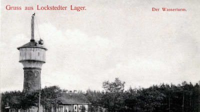Gammalt vykort av vattentornet i Lockstedter Lager