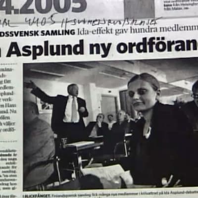 Bild på en tidningsartikel om Ida Asplund