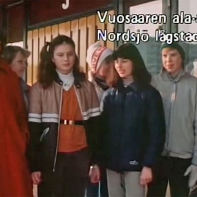 Elever från Nordsjö lågstadium på 1980-talet