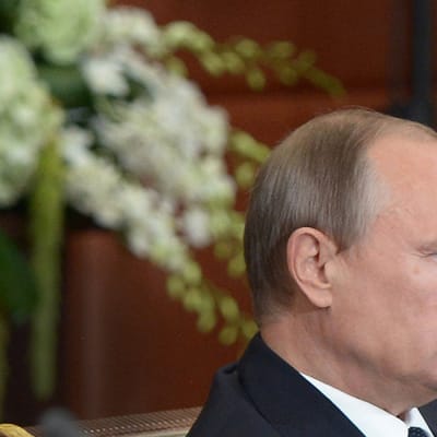Venäjän presidentti Vladimir Putin kuvattuna Astanassa 16. lokakuuta.