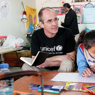 Unicefin koulu Bekaan laaksossa Libanonissa