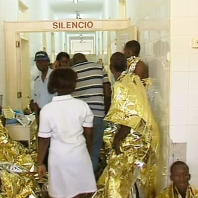 Laivaturmasta selvinneitä Bissaun sairaalassa.