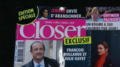 Tidningen Closer om president Hollandes påstådda affär