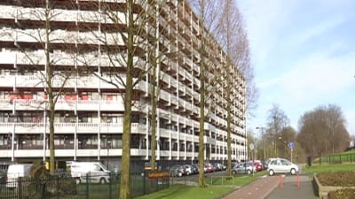 Bostadshus i invandrarområde i Amsterdam