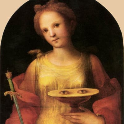 Domenico Beccafumis målning av Sankta Lucia.