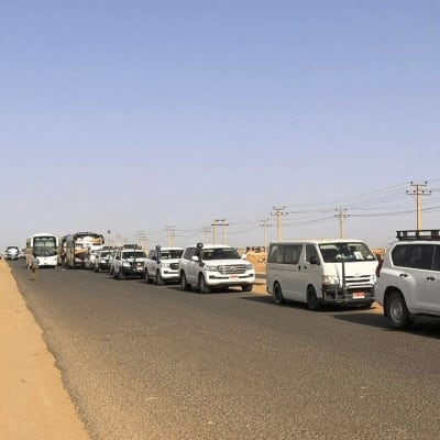 Autojono matkalla Khartumista Port Sudaniin.
