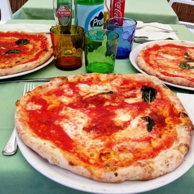 Pizzor i Italien.
