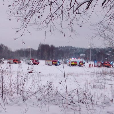 Flytande kväve har kommit ut ur ett söndrigt rör i Åbo.