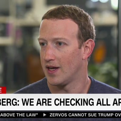 Mark Zuckerberg beklagar sig över det skedda i en intervju med CNN.