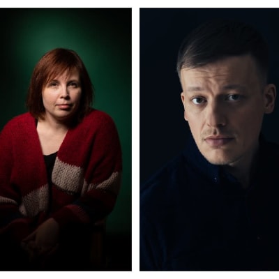 Fotocollage med författarna Karin Erlandsson, Kaj Korkea-Aho och Kristina Carlson.