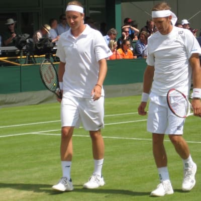 Henri Kontinen ja Jarkko Nieminen Wimbledonissa 2014