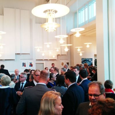 Saksan suurlähetystössä Helsingissä juhlia vietettiin maanantaina.