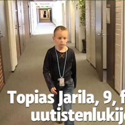 Uutisvideot: Topias, 9, uutisankkurina
