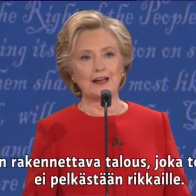 Uutisvideot: Clinton puhui taloudesta väittelyn aluksi