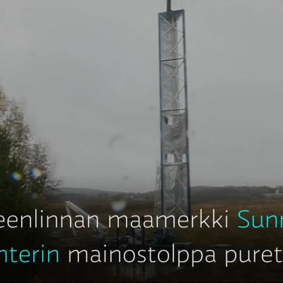 Yle Uutiset Häme: Sunny Car Centerin mainostolppa puretaan