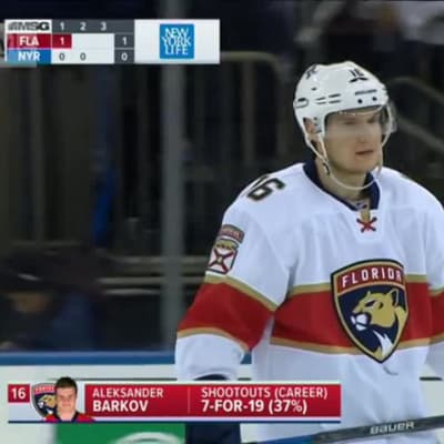 NHL huippuhetket: Aleksander Barkovin viileä rankkarikikka toi Floridalle voiton