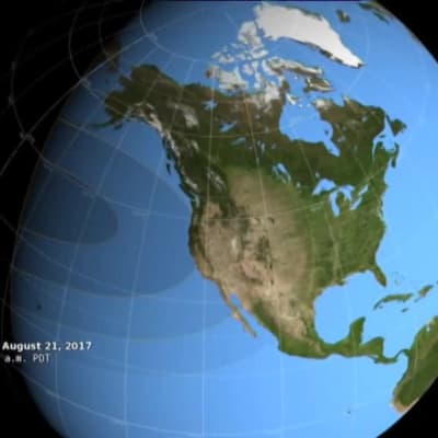Uutisvideot: Näin Yhdysvaltain auringonpimennys etenee