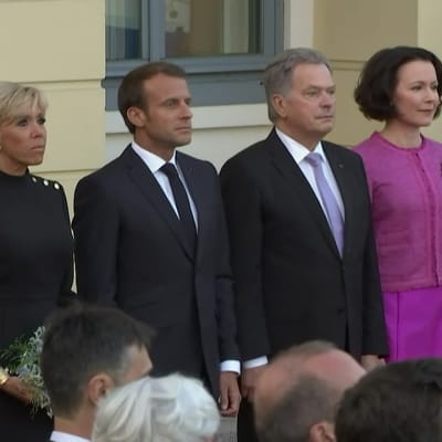 Ranskan presidentti Emmanuel Macron saapui Helsinkiin