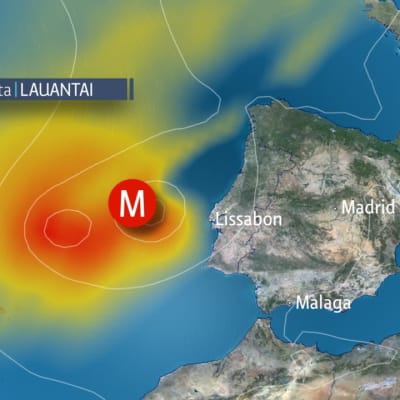 Hurrikaani lähestyy Portugalia