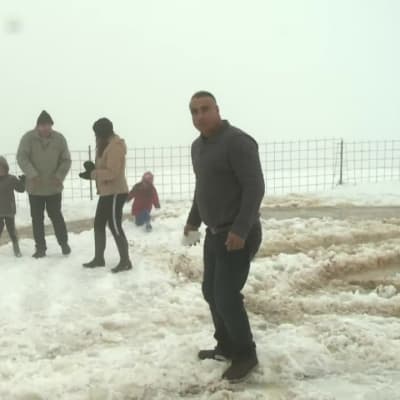 Golanin kukkuloille satoi runsaasti lunta