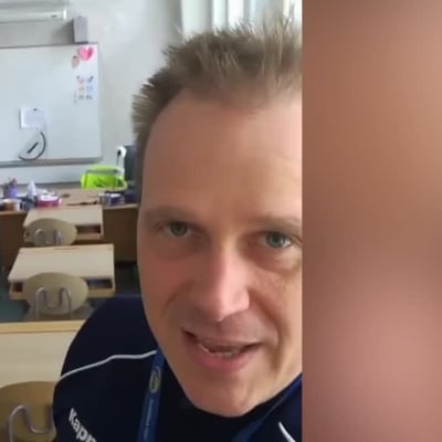 Tamperelainen opettaja kuittasi turvaväliongelmat huumorilla