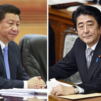 Xi Jinping ja Shinzo Abe.