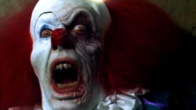 Clownen Pennywise i tv-filmatiseringen av It från 1990.