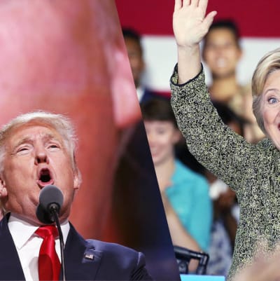 Presidentkandidaterna Donald Trump och Hillary Clinton.