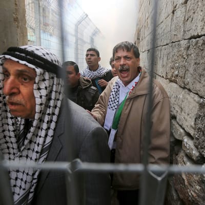 Protester I Hebron på Västbanken