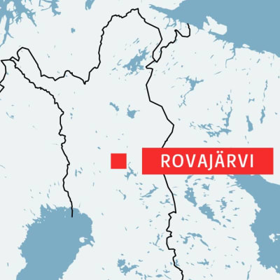 Rovajärvi utprickat på en karta.