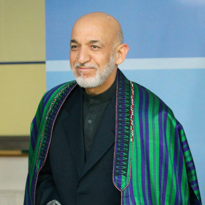 Afganistanin presidentti Hamid Karzai Brysselissä 23. huhtikuuta 2013.