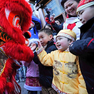 Kiinalaisten uuden vuoden juhlintaa New Yorkissa.