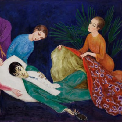 Nils Dardelin maalaus "Kuoleva dandy" (1918).