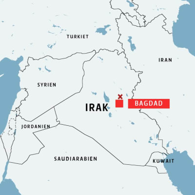 karta över Irak