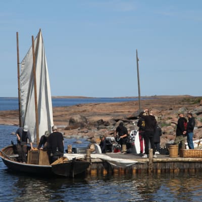 Filminspelning i Havsöra, Geta, Åland, måndag 5.6.2023.