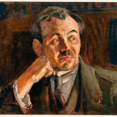 Akseli Gallen-Kallelan maalaus ytävästään Eino Leinosta vuodelta 1917