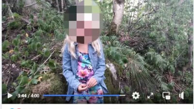 en skärmkapning av flickan på videon som uppmanar föräldrar att tänka efter före de vaccinerar sina barn.
