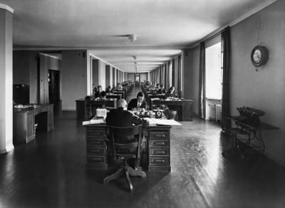 Kontorsanställda på Elantos huvudkontor 1931.
