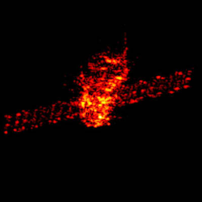 Tutkakuva Tiangong-1-avaruusasemasta maalikuussa 2018.