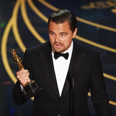 Leonardo DiCaprio Oscar-gaalassa.