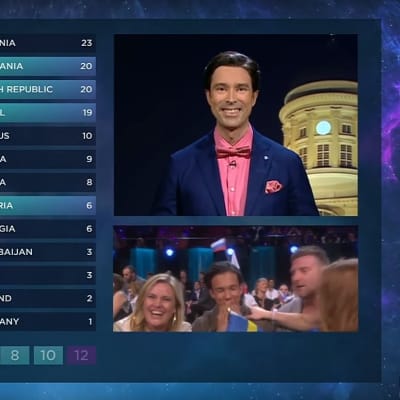 Jussi-Pekka Rantanen presenterade Finlands poäng i Eurovision 2016.