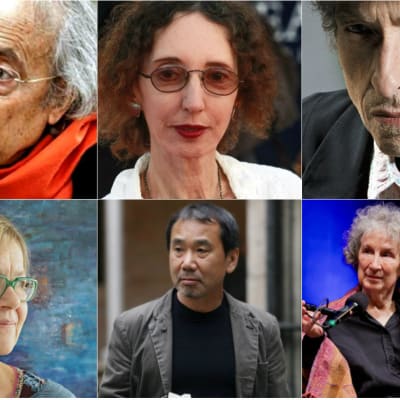 Tua Forsström, Adonis, Bob Dylan, Joyce Carol Oates, Margaret Atwood, Murakami