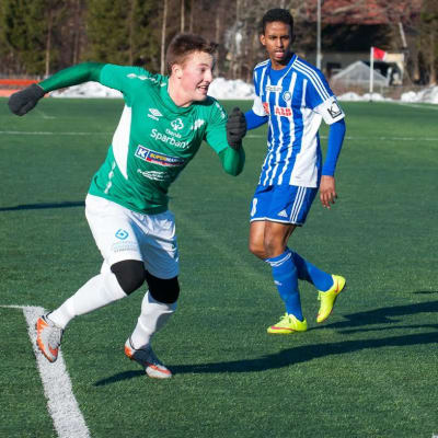 EIF:s Theo Lundström i en träningsmatch mot Klubi04 12.3.2016.