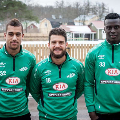 Fredrik Fladby, Douglas Silveira och Lamin Jaiteh är nya i EIF:s fotbollslag.