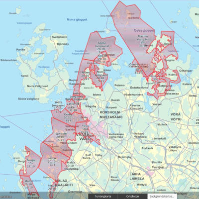 Karta över sikfredningsområdena.